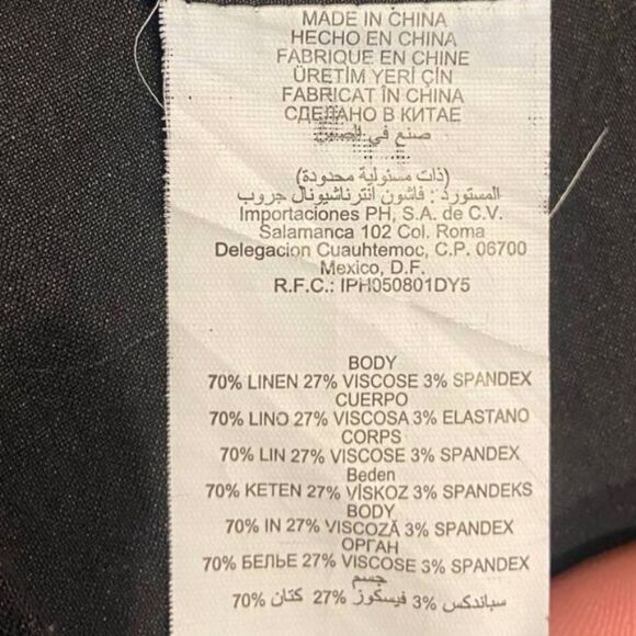 Bebe Women’s Linen Blend Blazer Sz 10 Black Cropped Italian Fabric Career Office - Picture 5 of 5